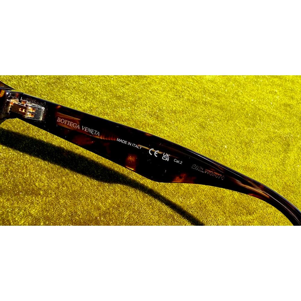 Bottega Veneta Minimalist Geometric Sunglasses Havana Tortoise Brown BV1093S NEW - Picture 6 of 12